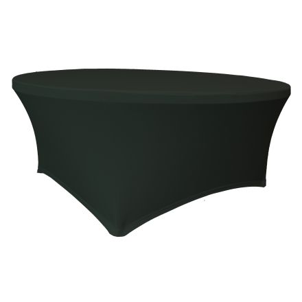 Stretch table cover, round, dia. 180,3 cm, black VERLO
