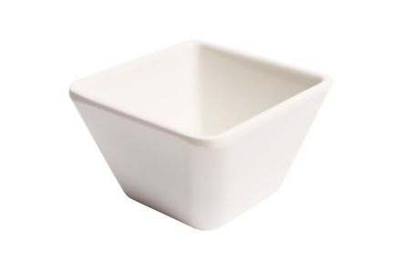 Melamine bowl, square h-4,2 cm white VERLO