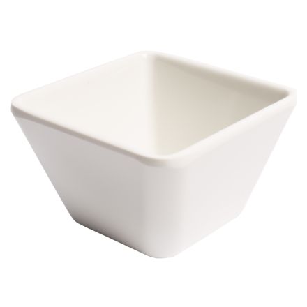 Melamine bowl, square h-4,2 cm white VERLO