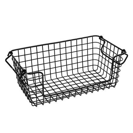 GN 1/3 basket, height 120 mm, open, black steel - VERLO