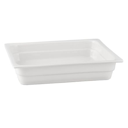Container GN 2/3 h-2,2 cm z porcelany biały  VERLO (previous product code - R-BUGN-23022-3 )