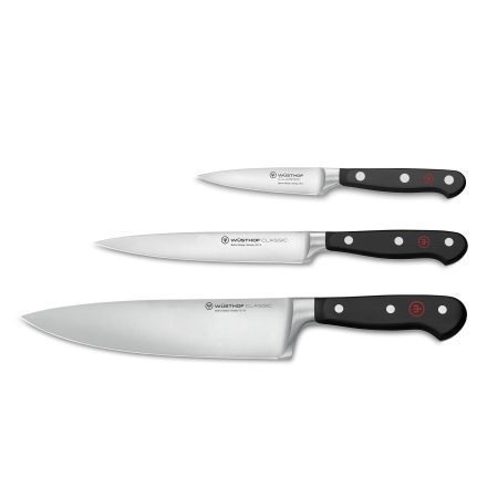 Set - Chef's knife 20 cm , kitchen knife 16 cm and vegetable knife 9 cm CLASSIC - WÜSTHOF