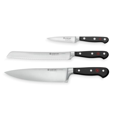 Set - Chef's knife 20 cm , bread knife 20 cm and vegetable knife 9 cm CLASSIC - WÜSTHOF