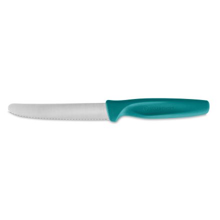 Serrated utility knife 10 cm turquoise CREATE COLLECTION - WÜSTHOF