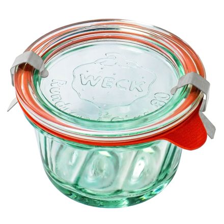 Jar BAKERY 165 ml with lid, seal and 2 clasps - pack 12 pcs - WECK
