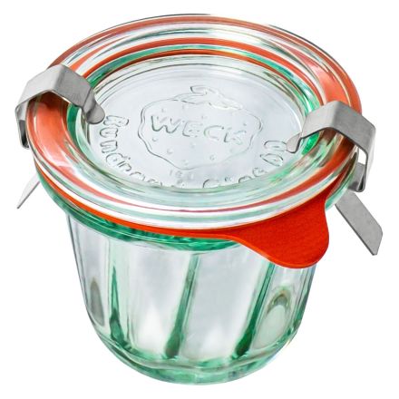 Jar BAKERY 80 ml with lid, seal and 2 clasps - pack 12 pcs - WECK