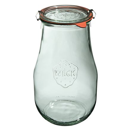 Jar TULIP 2700 ml with lid , seal , 2 clamps - pack. 4 szt - WECK