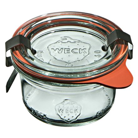 Jar MINI-STURZ 50 ml with lid , seal , 2 clamps - pack. 12 pcs - WECK