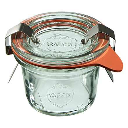 Jar MINI-STURZ 35 ml with lid , seal , 2 clamps - pack. 12 pcs - WECK