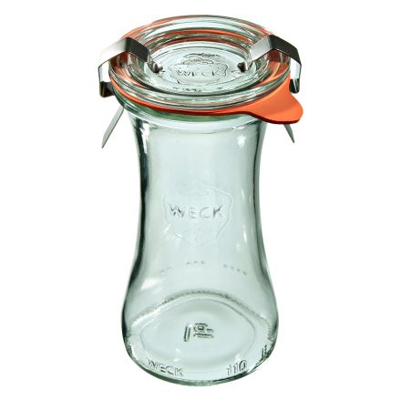 Jar DELI 100 ml with lid , seal , 2 clamps - pack. 6 pcs - WECK