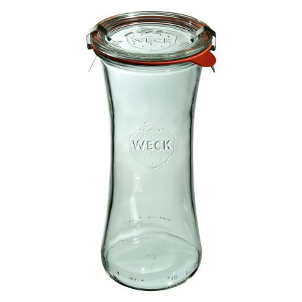 Jar DELI 700 ml with lid , seal , 2 clamps - pack. 6 pcs - WECK
