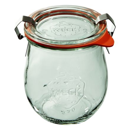 Jar TULIP 220 ml with lid , seal , 2 clamps - pack. 12 pcs - WECK