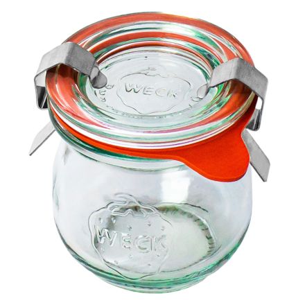 Jar TULIP 75 ml with lid, seal and 2 clasps - pack 12 pcs - WECK