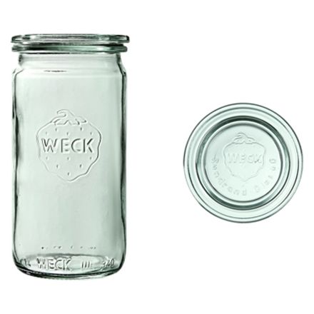 Jar ZYLINDER 340 ml with lid - pack. 6 pcs - WECK