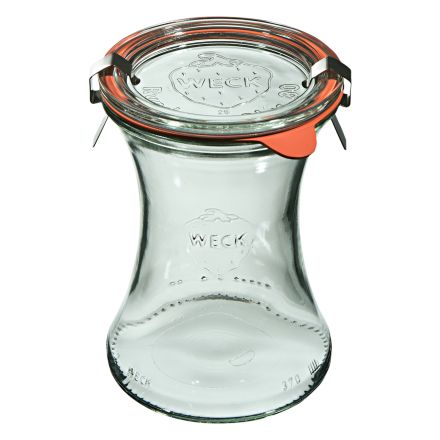 Jar DELI 370 m ml with lid , seal , 2 clamps - pack. 6 pcs- WECK